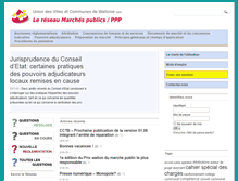 Tablet Screenshot of marchespublics.uvcw.be